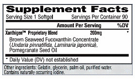 fucoTHIN supplement information