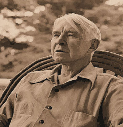 Carl Sandburg, sepia photo