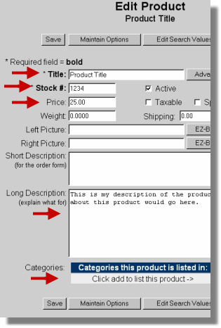 Add product page