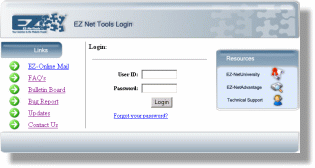 Login page