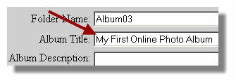 Add the title for the album