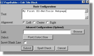 Title block options