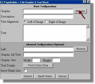 Graphic and text block
