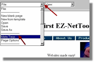 File menu